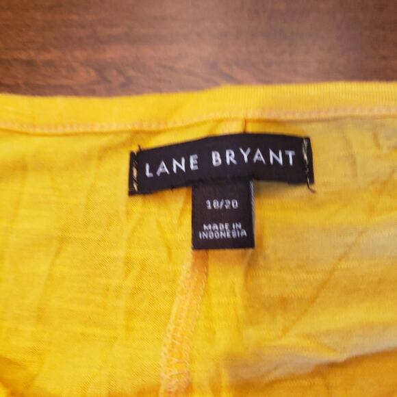 Lane Bryant's 18/20 yellow cold shoulder blouse - Picture 4 of 6